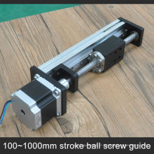 Rail de guidage d'obturateur de rouleau en aluminium de vis de boule de G1605 de haute précision avec le moteur pas à pas intégré